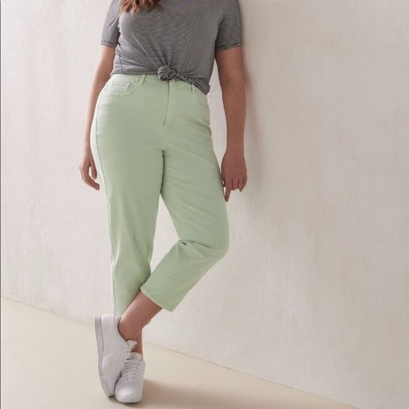 Addition Elle Women Mint Green Pastel Slim Leg Denim Plus Size 16 - Picture 5 of 8